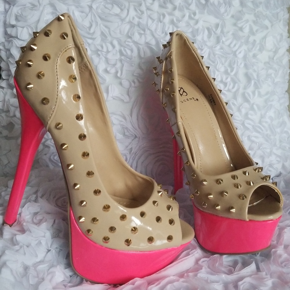 Stilleto heal platform shoes